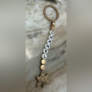 Chanel Beaute Sublimage 2024 Keyring with Beaded ‘CHANEL’ & Flower NEW in Box
